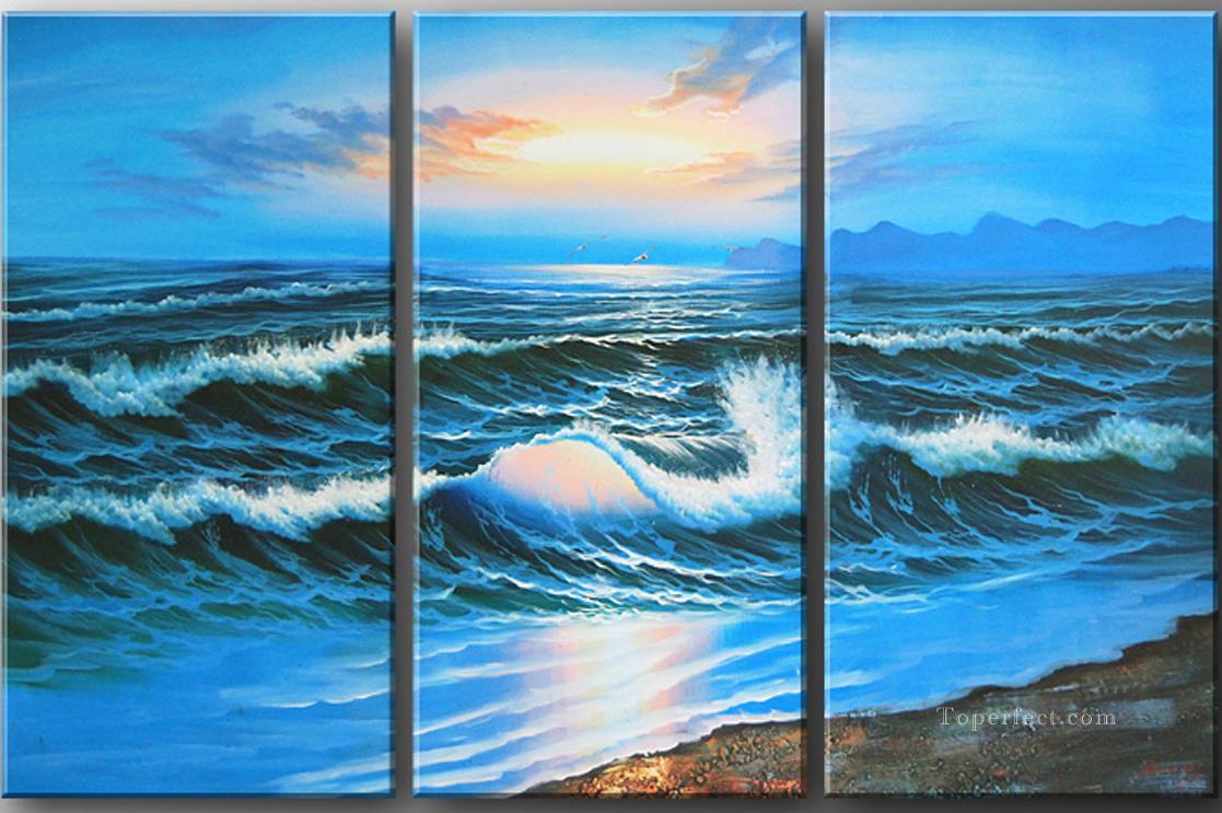 agp129 grupo de paneles tríptico marino Pintura al óleo